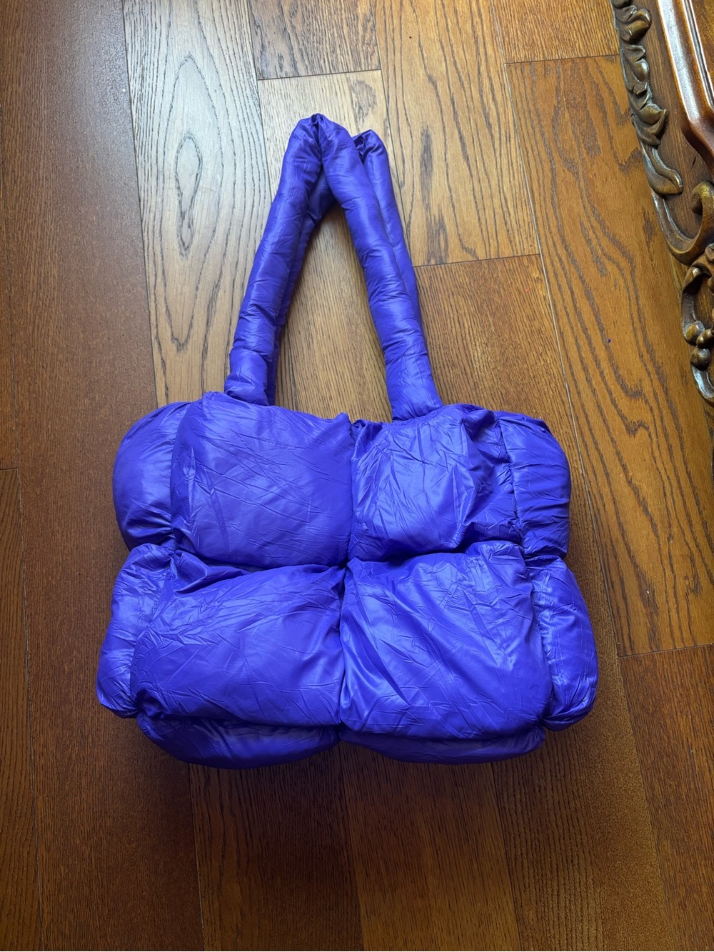 Purple Puffer Tote Bag - Women